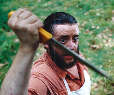 court camille japy forêt viande bœuf sauvage feu couteau passion